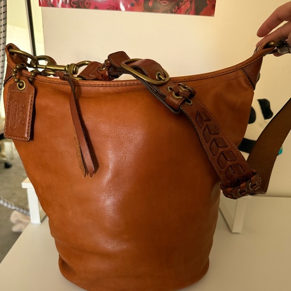 Coach Bleecker XL Duffle Leather Tattersall Whipstitch Buckle - Picture 12 of 12